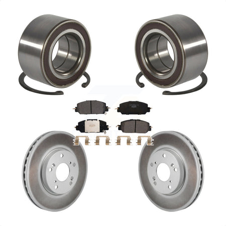 Front Wheel Bearing Coated Disc Brake Rotors And Pads Kit For 2017-2021 Honda Clarity KBB-130606