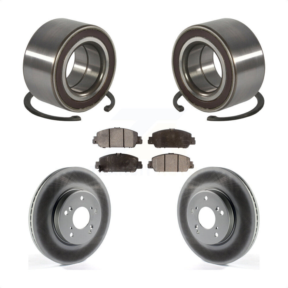 Front Wheel Bearing Coated Disc Brake Rotor And Ceramic Pads Kit For 2016-2022 Honda HR-V KBB-130608