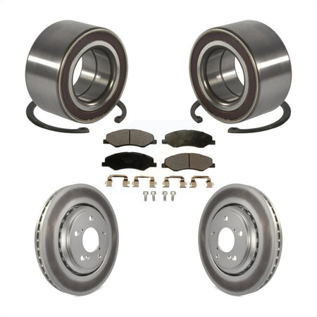 Front Wheel Bearing Coated Disc Brake Rotors And Pads Kit For 2018-2023 Honda Odyssey KBB-130609