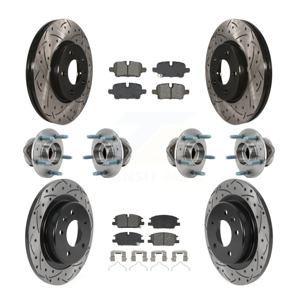 Front Rear Hub Bearing Coat Brake Rotor Pads Kit (10Pc) For Chevrolet Equinox GMC Terrain KBB-130612