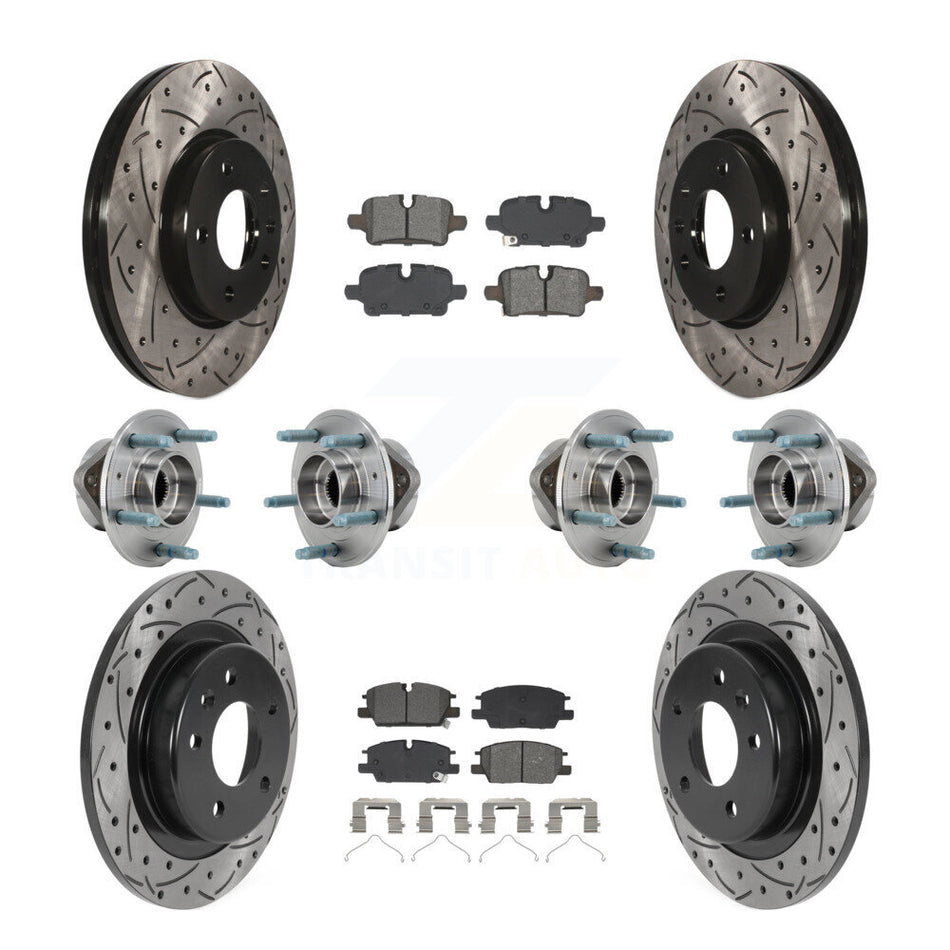 Front Rear Hub Bearing Coat Brake Rotor Pads Kit (10Pc) For Chevrolet Equinox GMC Terrain KBB-130612