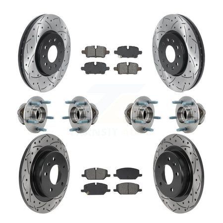 Front Rear Hub Bearing Coat Brake Rotor Pads Kit (10Pc) For Chevrolet Equinox GMC Terrain KBB-130614