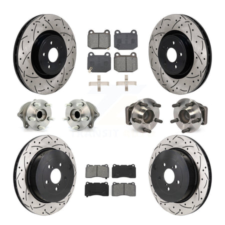 Front Rear Hub Bearing Coated Disc Brake Rotor & Pads Kit (10Pc) For Subaru BRZ Toyota 86 KBB-130617