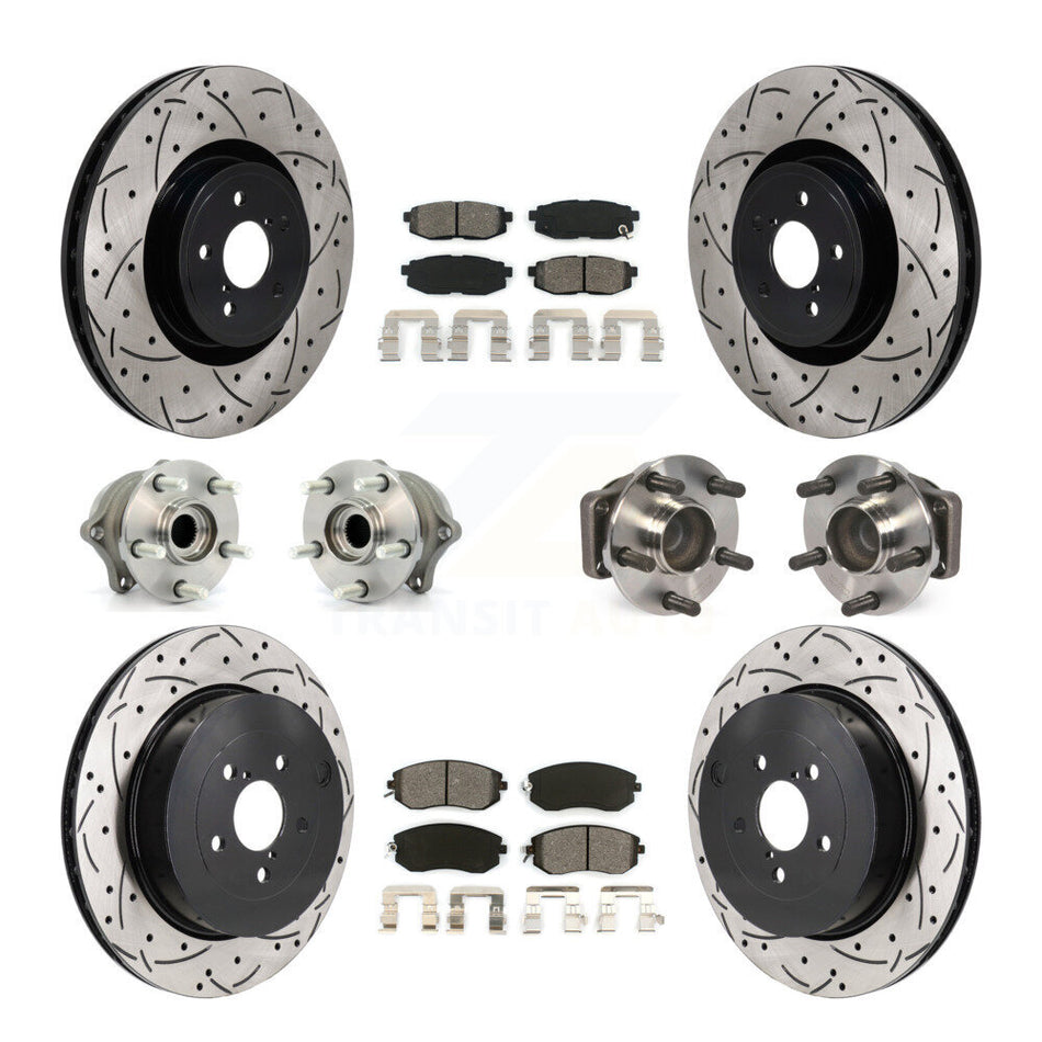 Front Rear Hub Bearing Coated Brake Rotor Pad Kit (10Pc) For Toyota 86 With Brembo Brakes KBB-130619