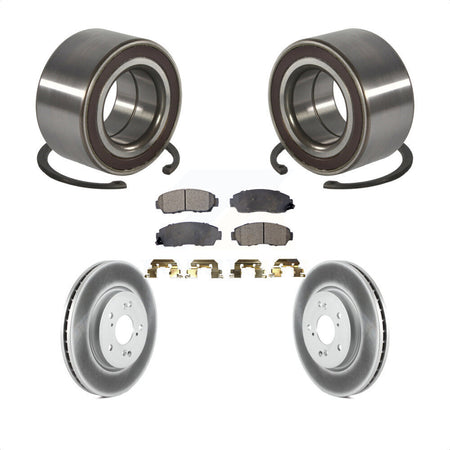 Front Wheel Bearing Coated Disc Brake Rotors And Pads Kit For Honda CR-V Acura RDX KBB-130639