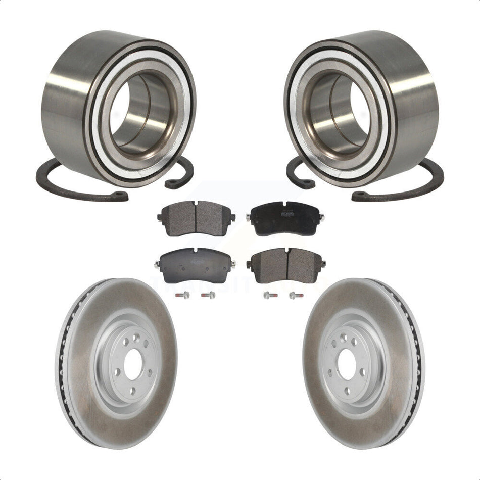 Front Wheel Bearing Coated Brake Rotor Pads Kit For Land Rover Range Evoque Jaguar E-Pace KBB-130645