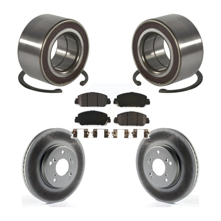 Front Wheel Bearing Coated Disc Brake Rotors And Pads Kit For 2016-2022 Honda HR-V KBB-130647