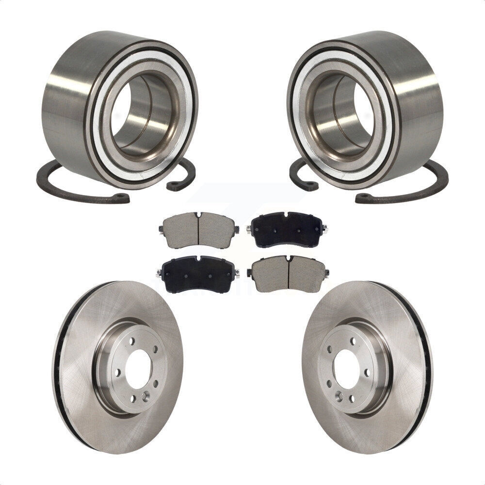 Front Wheel Bearing Disc Brake Rotor Pad Kit For Land Rover Discovery Range DIESEL engine KBB-130649