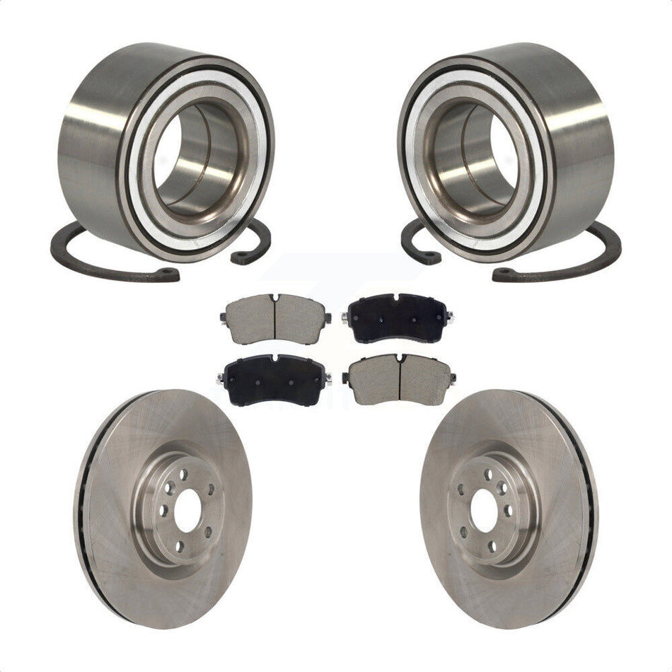 Front Wheel Bearing Disc Brake Rotor & Pads Kit For Land Rover Range Evoque Jaguar E-Pace KBB-130650