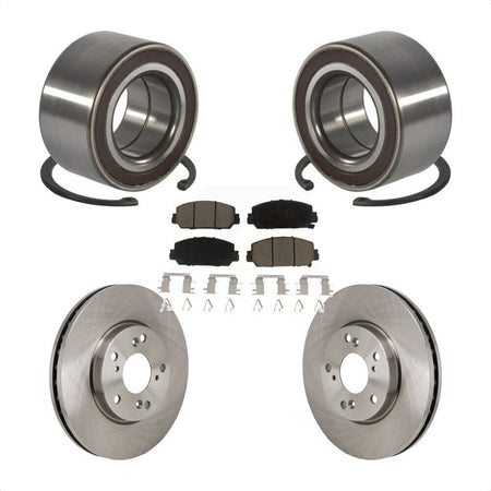 Front Wheel Bearing Disc Brake Rotors And Ceramic Pads Kit For 2017-2021 Honda Clarity KBB-130654