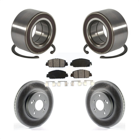 Front Wheel Bearing Coated Disc Brake Rotors And Pads Kit For 2016-2022 Honda HR-V KBB-130657