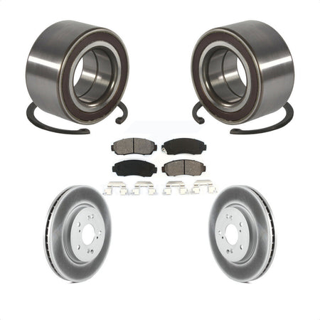 Front Wheel Bearing Coated Disc Brake Rotors And Pads Kit For Honda CR-V Acura RDX KBB-130660