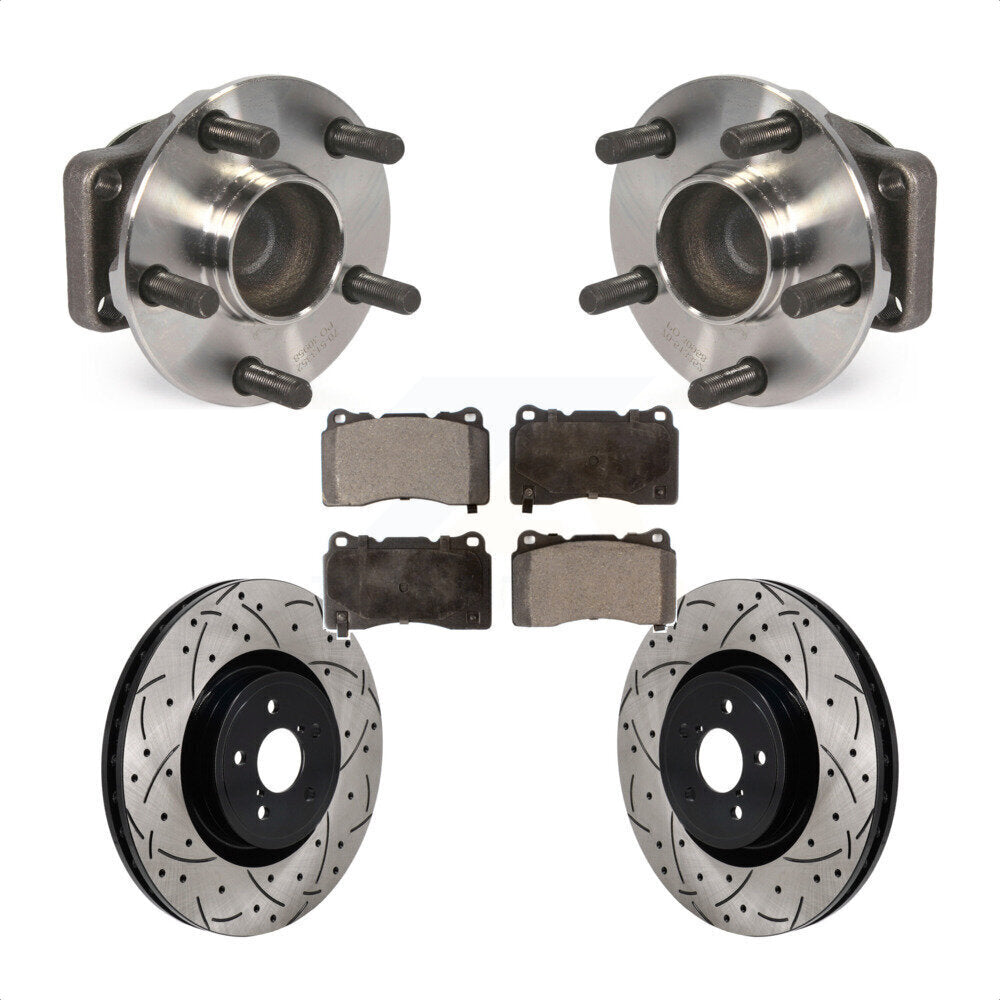 Front Hub Bearing Assembly Coated Drill Slot Brake Rotor Pad Kit For Subaru BRZ Toyota 86 KBB-130678