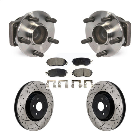 Front Hub Bearing Drill Slot Brake Rotor Pad Kit For Toyota 86 Base GT With Brembo Brakes KBB-130679