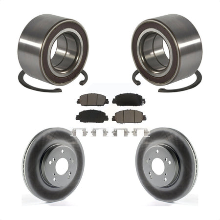 Front Wheel Bearing Coated Disc Brake Rotor And Ceramic Pads Kit For 2016-2022 Honda HR-V KBB-130706