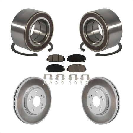 Front Wheel Bearing Coated Disc Brake Rotors And Pads Kit For 2017-2021 Honda Clarity KBB-130708