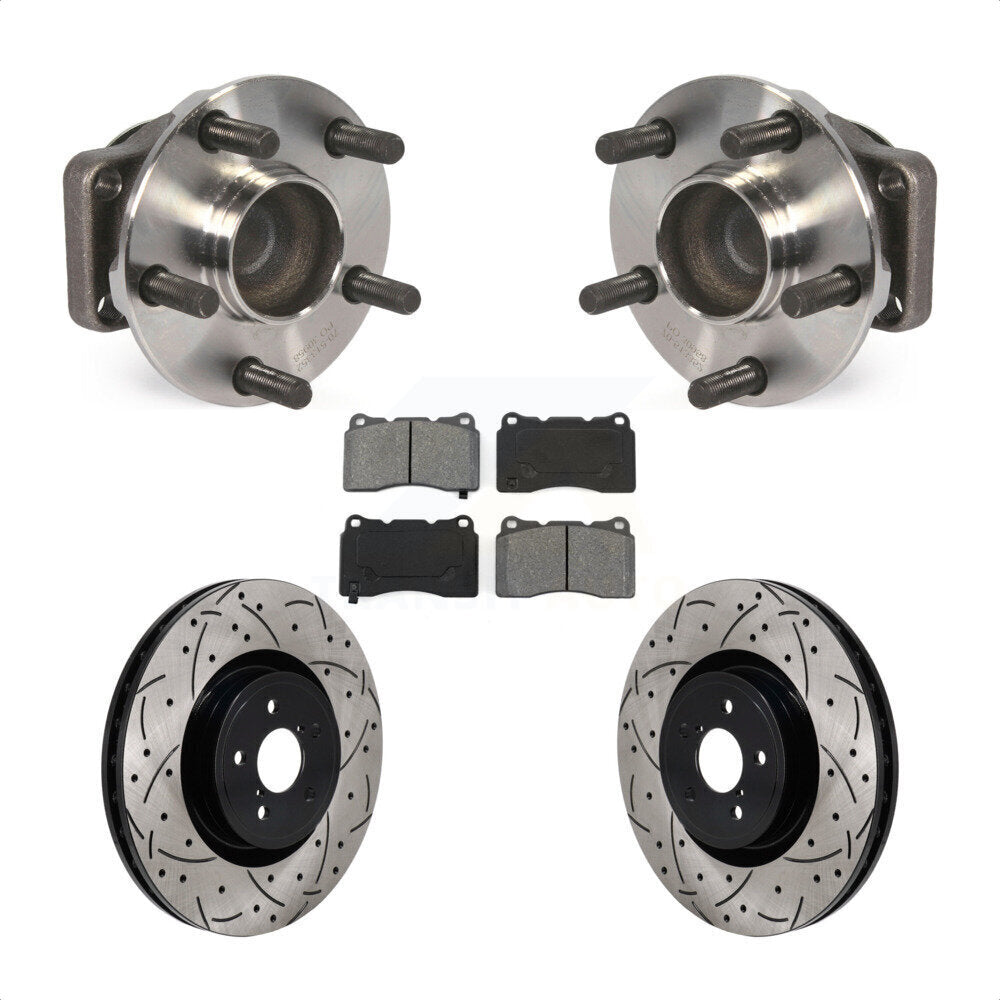 Front Hub Bearing Assembly Coated Drill Slot Brake Rotor Pad Kit For Subaru BRZ Toyota 86 KBB-130727