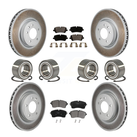 Front Rear Bearing Coated Disc Brake Rotor Pads Kit (10Pc) For Land Rover Discovery Range KBB-130799