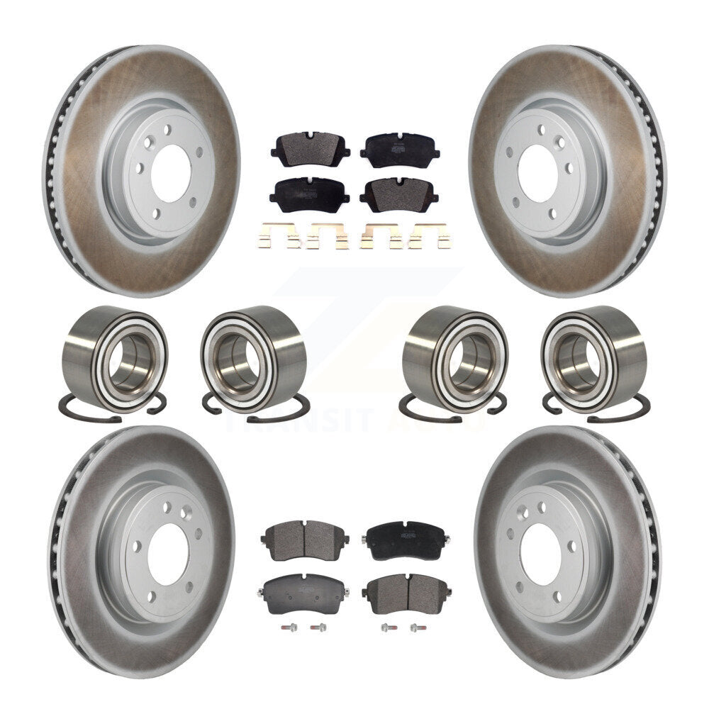 Front Rear Bearing Coated Disc Brake Rotor Pads Kit (10Pc) For Land Rover Discovery Range KBB-130802