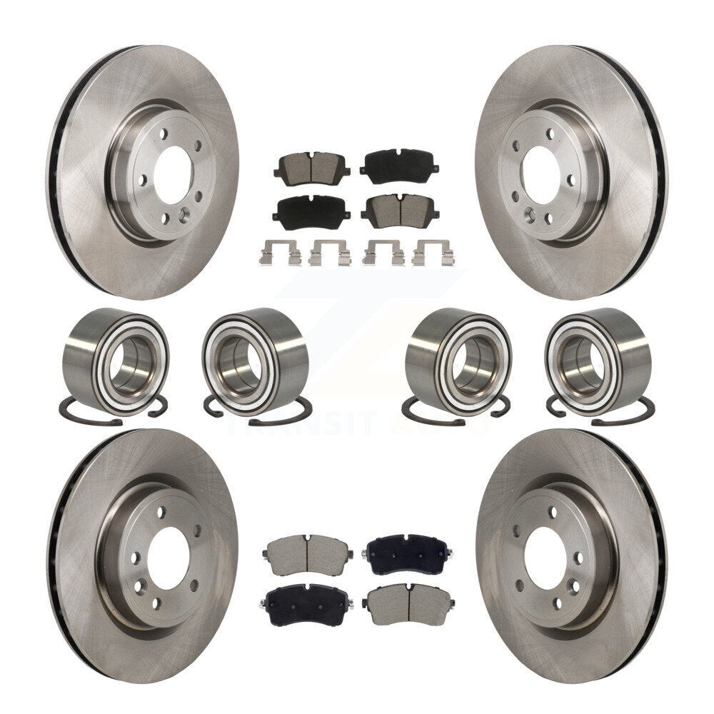 Front Rear Bearings Disc Brake Rotors And Pads Kit (10Pc) For Land Rover Discovery Range KBB-130803