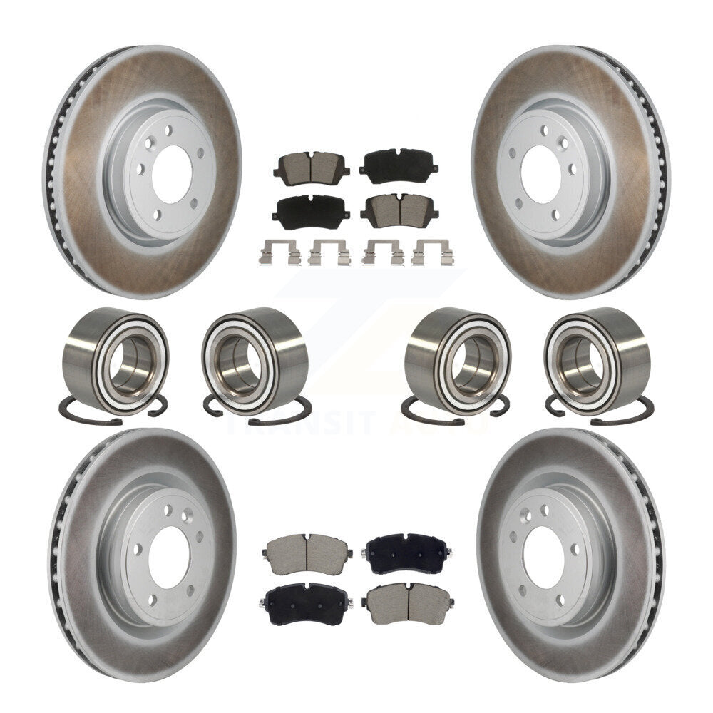 Front Rear Bearing Coated Disc Brake Rotor Pads Kit (10Pc) For Land Rover Discovery Range KBB-130804
