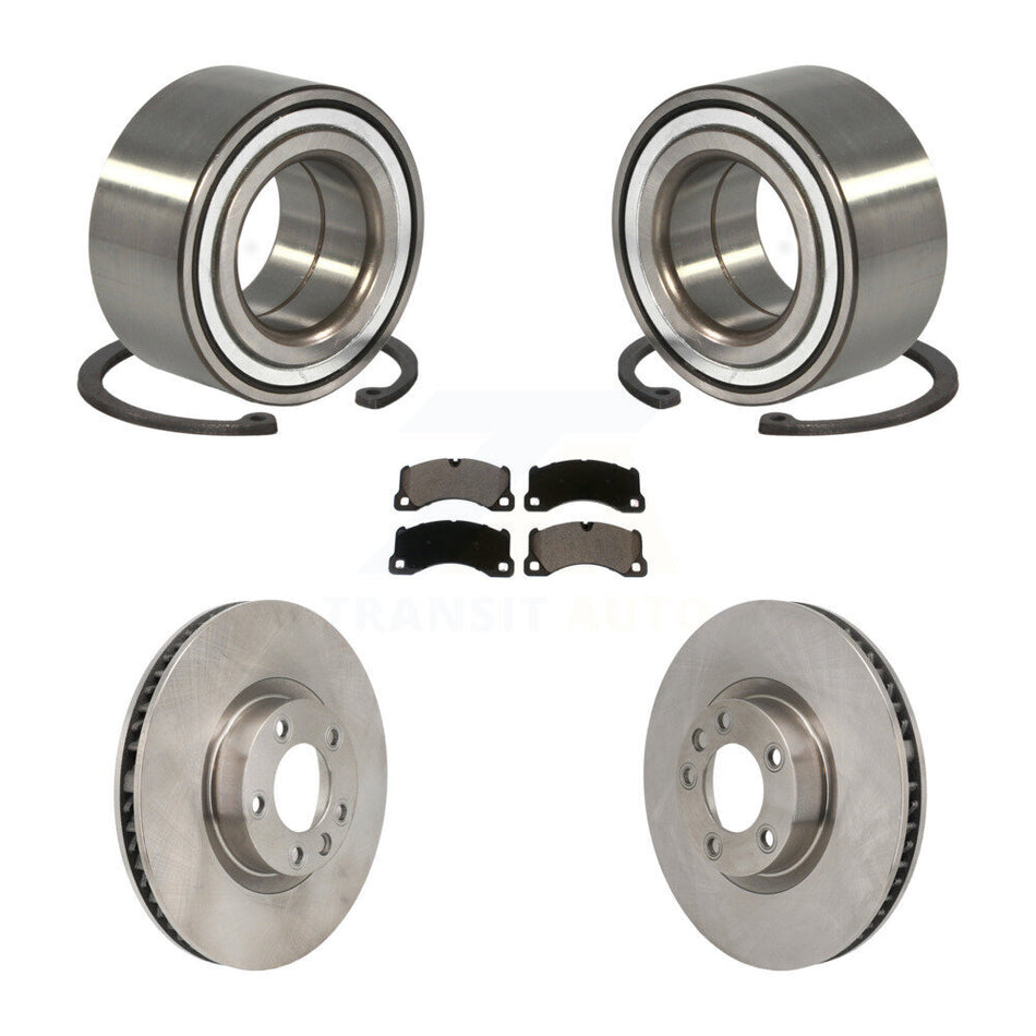 Front Wheel Bearing Disc Brake Rotors And Pads Kit For Volkswagen Touareg Porsche Cayenne KBB-130828
