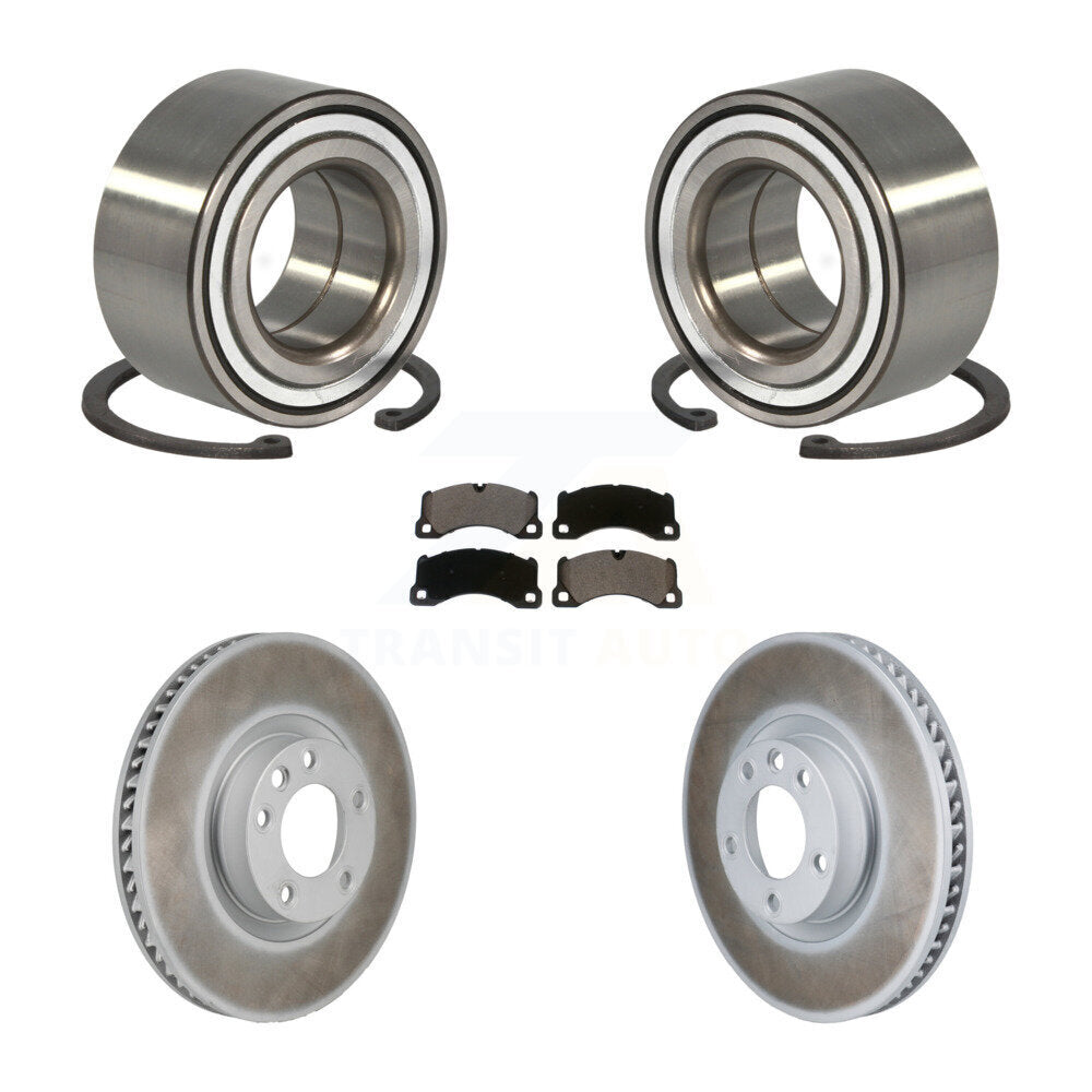 Front Wheel Bearing Coated Brake Rotor And Pad Kit For Volkswagen Touareg Porsche Cayenne KBB-130829