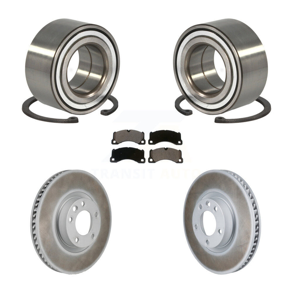 Front Wheel Bearing Coated Brake Rotor And Pad Kit For Volkswagen Touareg Porsche Cayenne KBB-130829