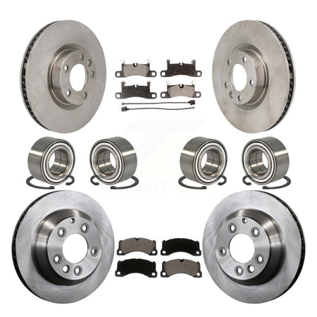 Front Rear Bearing Disc Brake Rotor Pad Kit (10Pc) For Volkswagen Touareg Porsche Cayenne KBB-130830
