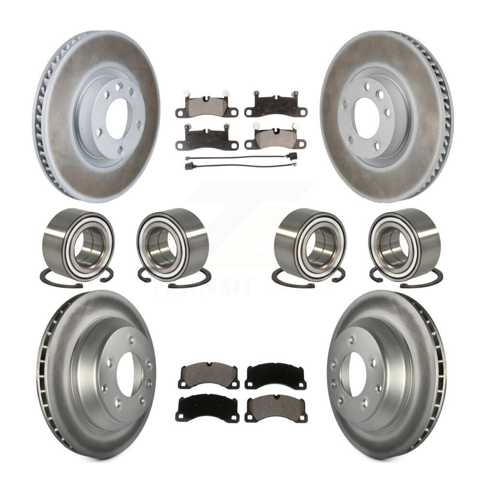 Front Rear Bearing Coat Brake Rotor Pad Kit (10Pc) For Volkswagen Touareg Porsche Cayenne KBB-130833
