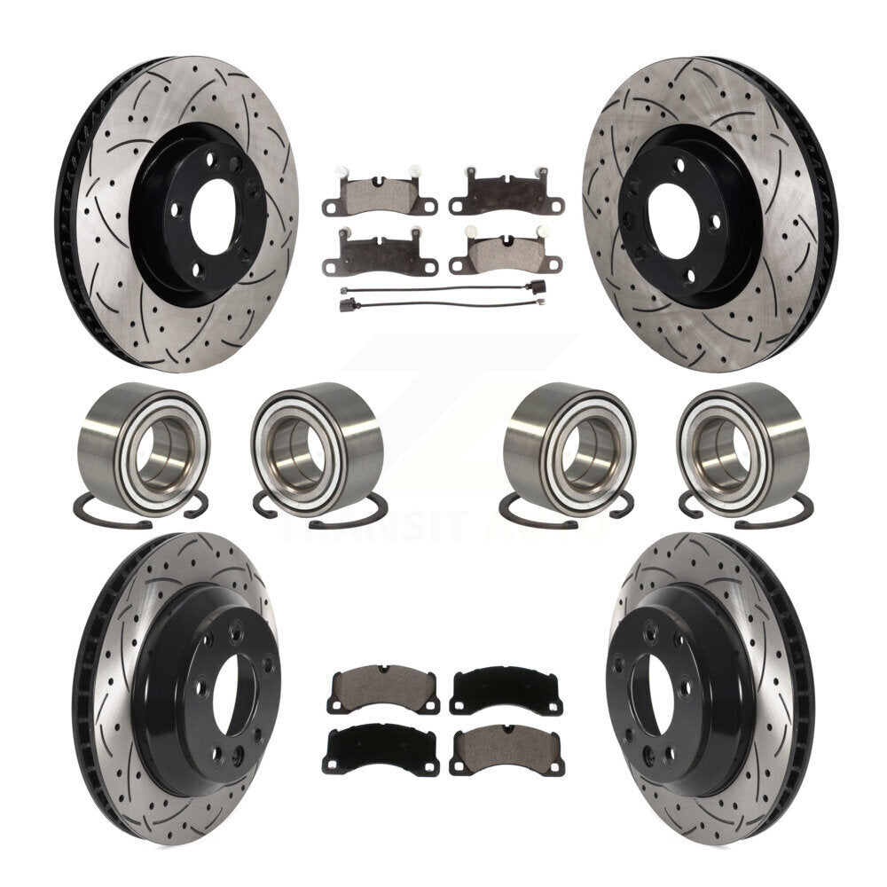 Front Rear Bearing Coat Brake Rotor Pad Kit (10Pc) For Volkswagen Touareg Porsche Cayenne KBB-130835