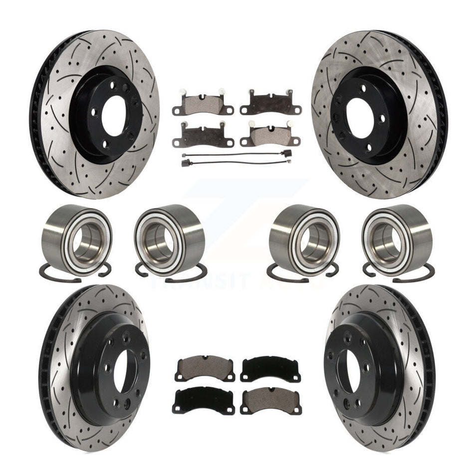 Front Rear Bearing Coat Brake Rotor Pad Kit (10Pc) For Volkswagen Touareg Porsche Cayenne KBB-130835