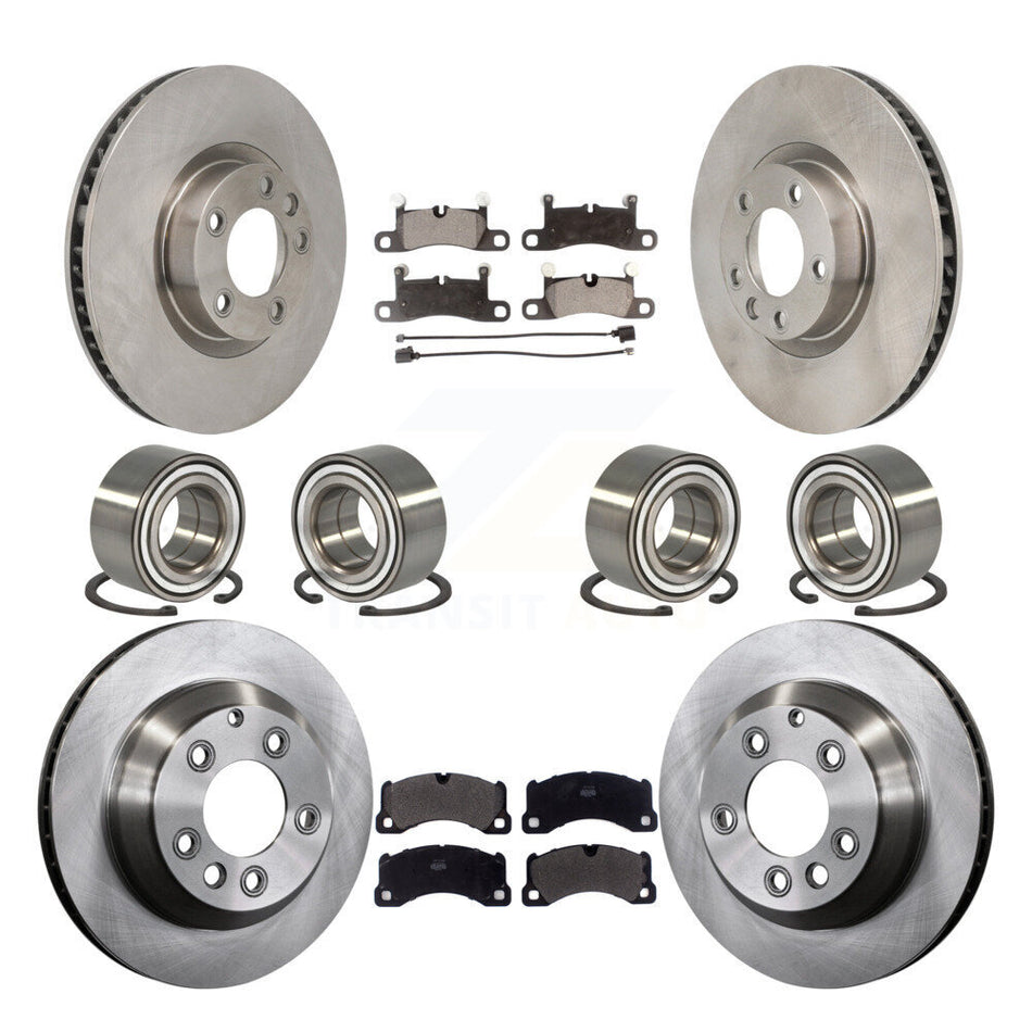 Front Rear Bearing Disc Brake Rotor Pad Kit (10Pc) For Volkswagen Touareg Porsche Cayenne KBB-130837