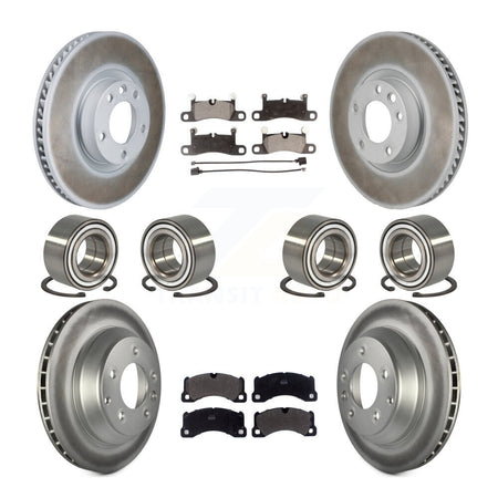 Front Rear Bearing Coat Brake Rotor Pad Kit (10Pc) For Volkswagen Touareg Porsche Cayenne KBB-130842
