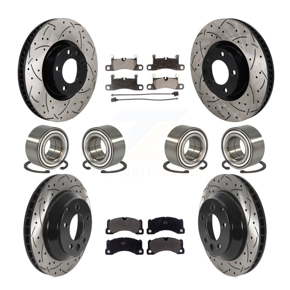 Front Rear Bearing Coat Brake Rotor Pad Kit (10Pc) For Volkswagen Touareg Porsche Cayenne KBB-130847