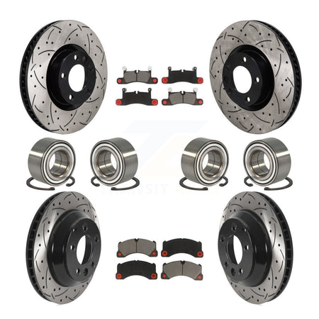 Front Rear Bearing Coat Brake Rotor Pad Kit (10Pc) For Volkswagen Touareg Porsche Cayenne KBB-130848