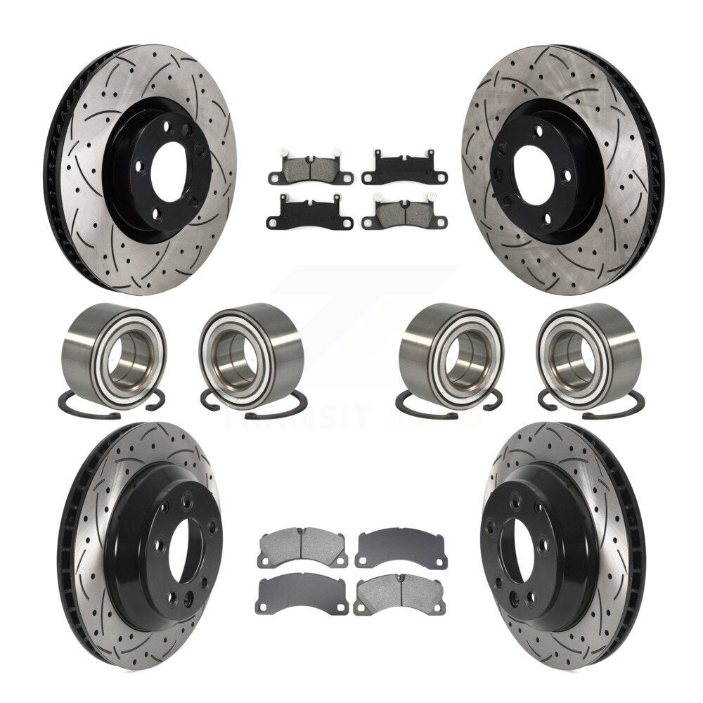 Front Rear Bearing Coat Brake Rotor Pad Kit (10Pc) For Volkswagen Touareg Porsche Cayenne KBB-130852