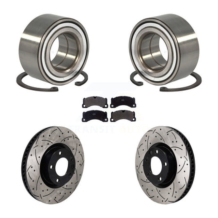 Front Wheel Bearing Drill Slot Brake Rotor Pad Kit For Volkswagen Touareg Porsche Cayenne KBB-130853