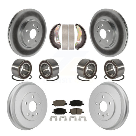 Front Rear Bearing Coated Disc Brake Rotor And Pad Shoe Kit (10Pc) For Chevrolet Trax AWD KBB-130857