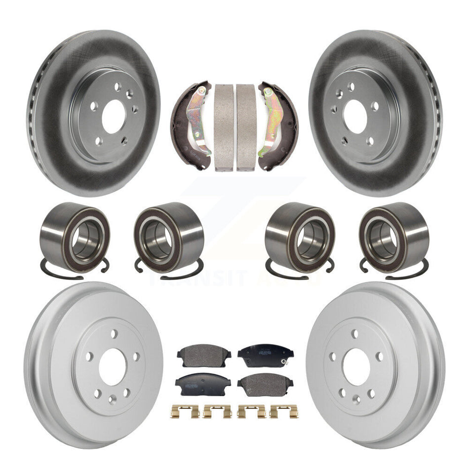 Front Rear Bearing Coat Brake Rotor Pads Shoe Kit (10Pc) For 2013-2017 Chevrolet Trax AWD KBB-130858