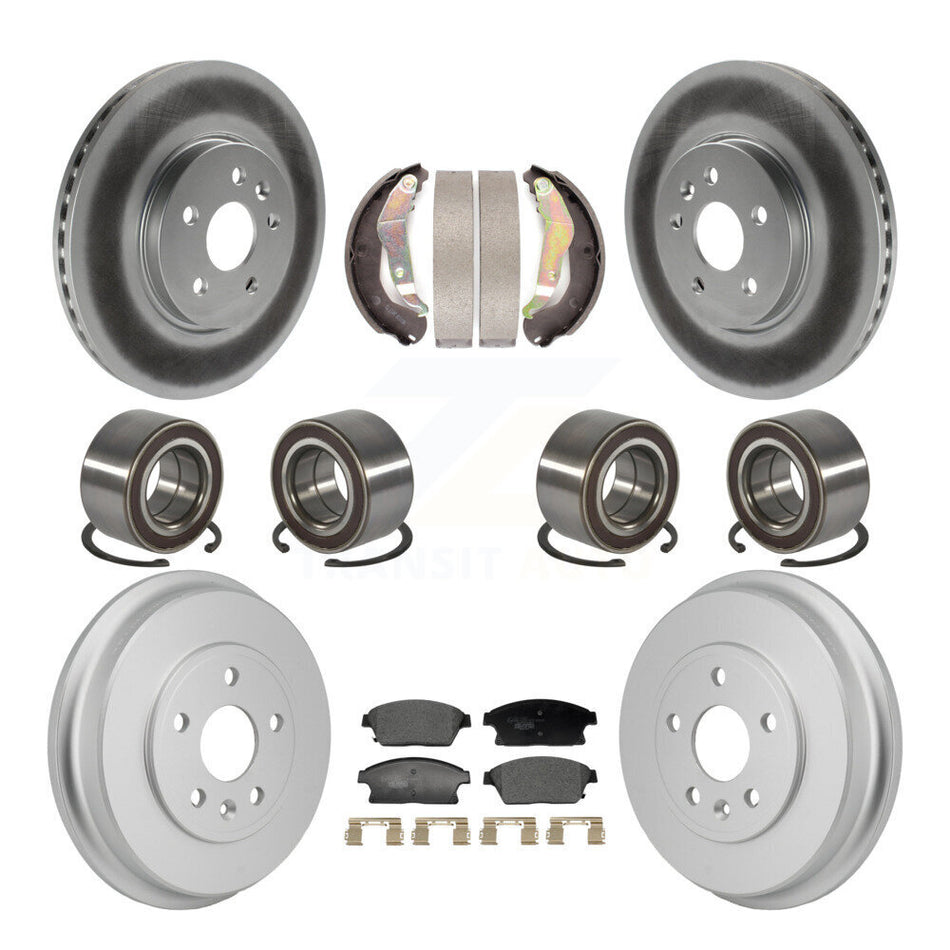 Front Rear Bearing Coat Brake Rotor Pads Shoe Kit (10Pc) For 2013-2017 Chevrolet Trax AWD KBB-130864