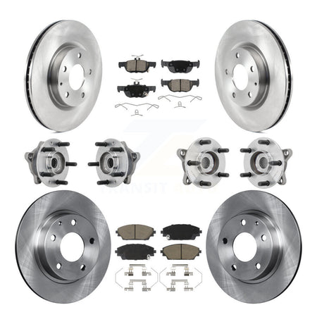 Front Rear Hub Bearing Disc Brake Rotor And Pads Kit (10Pc) For 2020-2022 Mazda CX-30 AWD KBB-130985