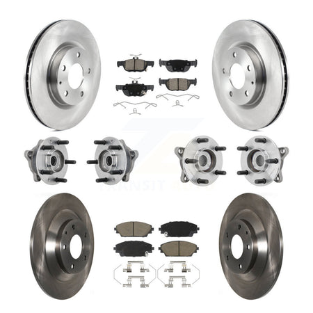 Front Rear Hub Bearing Disc Brake Rotor And Pads Kit (10Pc) For 2020-2022 Mazda CX-30 AWD KBB-130986