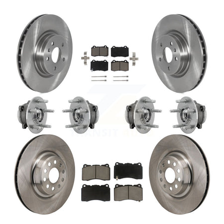 Front Rear Hub Bearing Assembly Disc Brake Rotors And Ceramic Pads Kit (10Pc) For Tesla S KBB-130992
