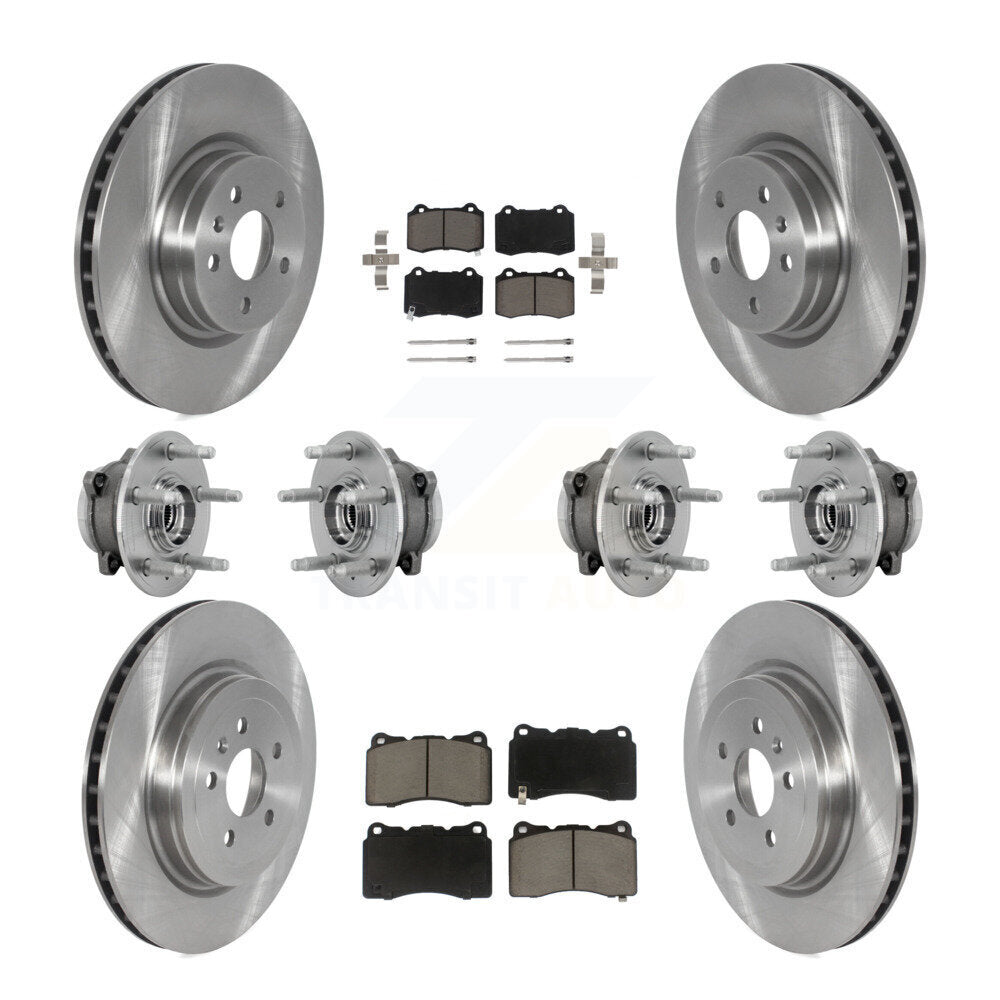 Front Rear Hub Bearings Disc Brake Rotors And Pads Kit (10Pc) For 2016 Tesla S From 04 16 KBB-130993