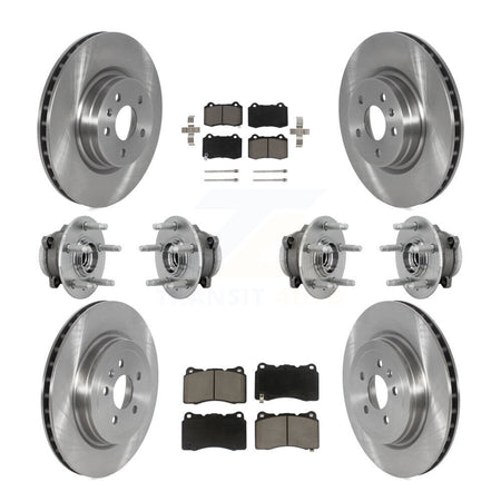 Front Rear Hub Bearings Disc Brake Rotors And Pads Kit (10Pc) For 2016 Tesla S From 04 16 KBB-130993