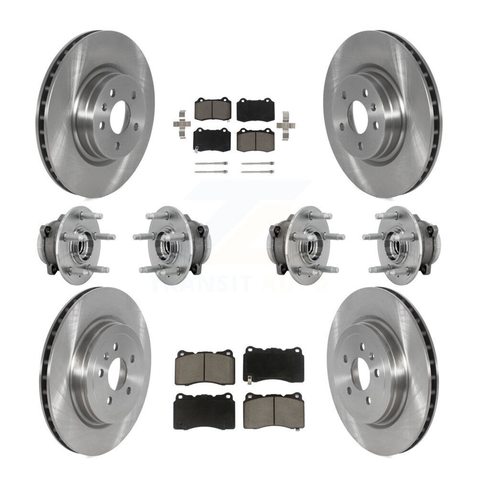 Front Rear Hub Bearings Disc Brake Rotors And Pads Kit (10Pc) For 2016 Tesla S From 04 16 KBB-130993