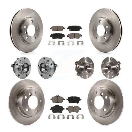 Front Rear Hub Bearing Disc Brake Rotor Pad Kit (10Pc) For Mini Cooper Countryman Paceman KBB-131036