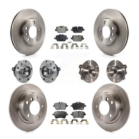 Front Rear Hub Bearing Disc Brake Rotor Pad Kit (10Pc) For Mini Cooper Countryman Paceman KBB-131101