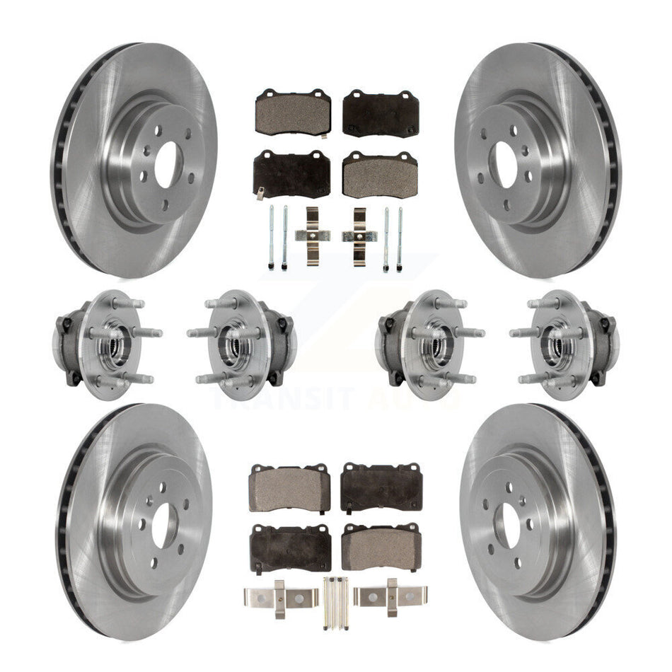 Front Rear Hub Bearings Disc Brake Rotors And Pads Kit (10Pc) For 2016 Tesla S From 04 16 KBB-131106
